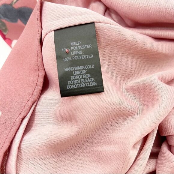 Lulus Rosalinda mauve floral print long sleeve shift dress - size small - Picture 6 of 8